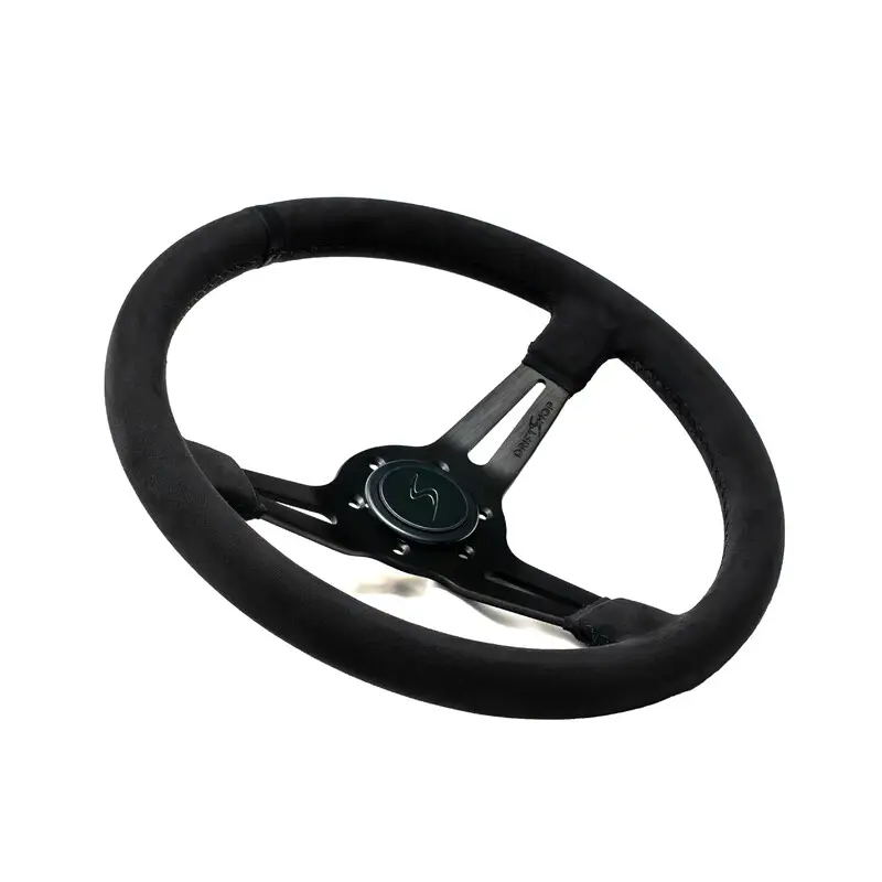 Volant DriftShop Premium Tulipé (70 mm) "Black Edition" en Alcantara Expédié Aujourd’hui